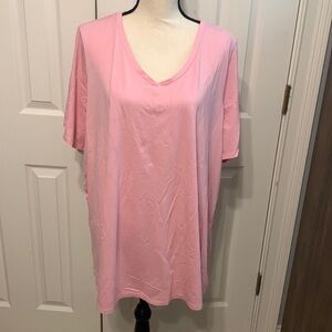 Ellos Plus Drapey V Neck Tee